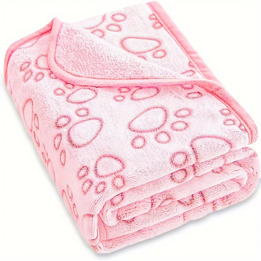 Soft Fluffy High Quality Pet Blanket Cute Paw Print Dog Blanket Pet Mat Warm and Comfortable Blanket for Cat Dogs